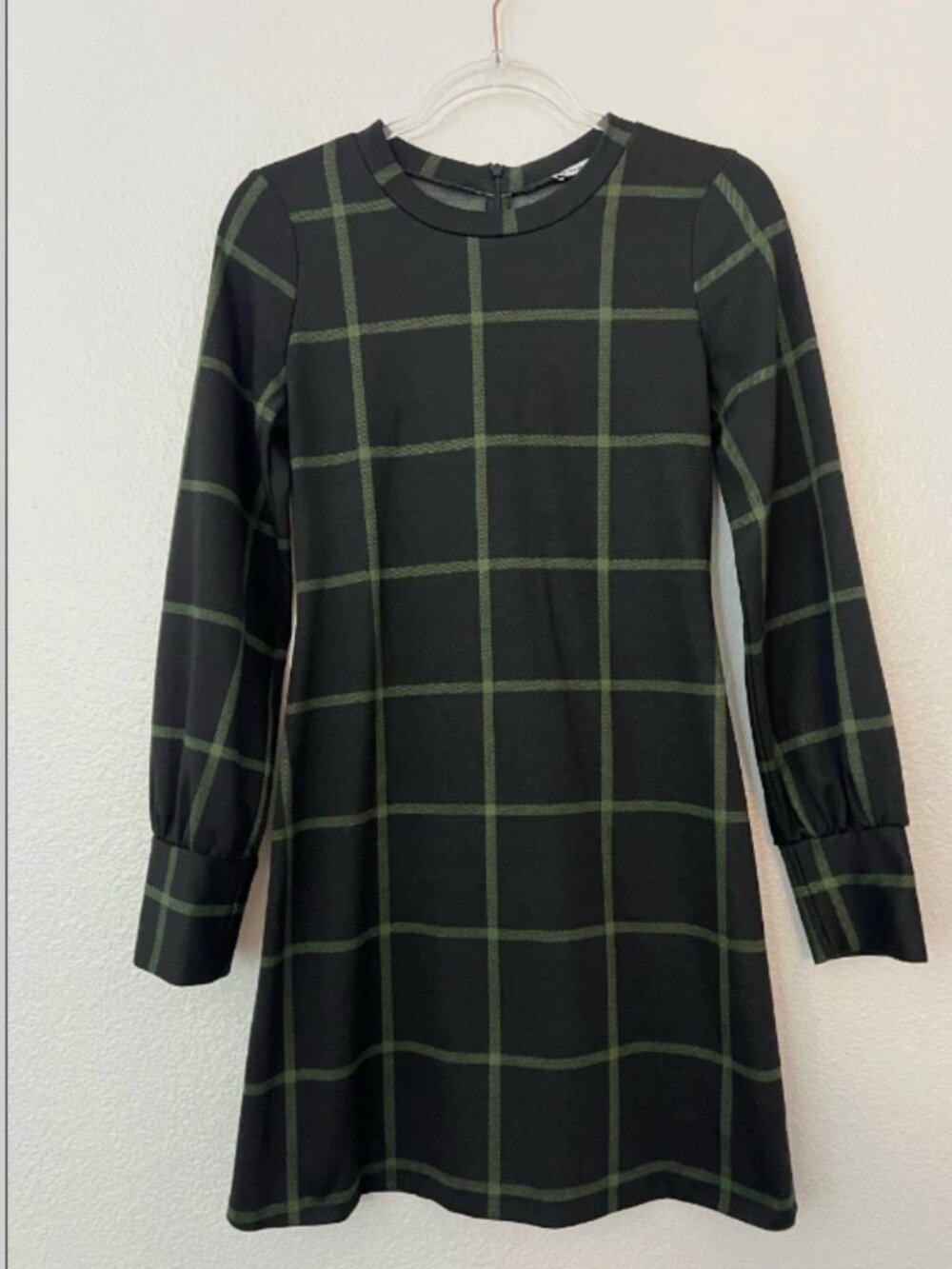 NWT-DKNY Faux Leather Moto Jacket small + NWOT Plaid Dress Small ly-space - Picture 2 of 12
